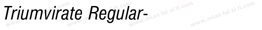 Triumvirate Regular字体转换